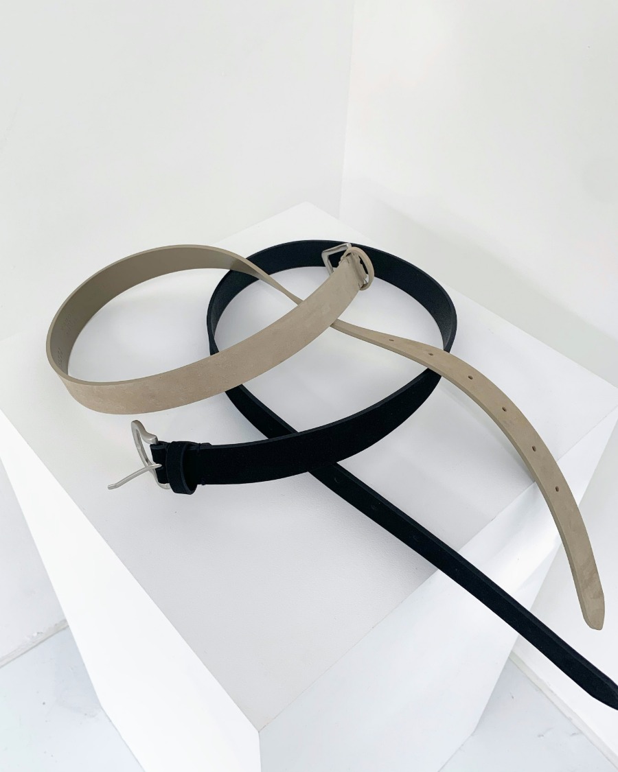 minimal suede belt (2color)
