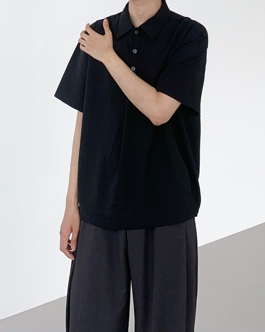 minimal cell collar t-shirts (2color)