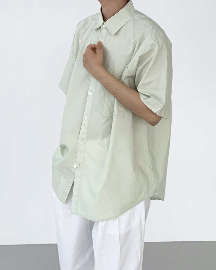 standard fit cotton half shirt (3color)