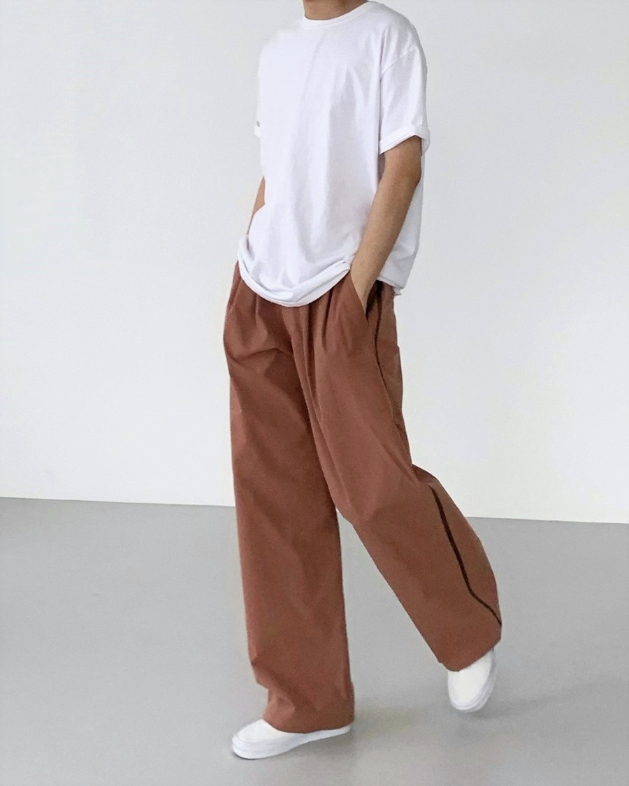 crease side line pants (2color)