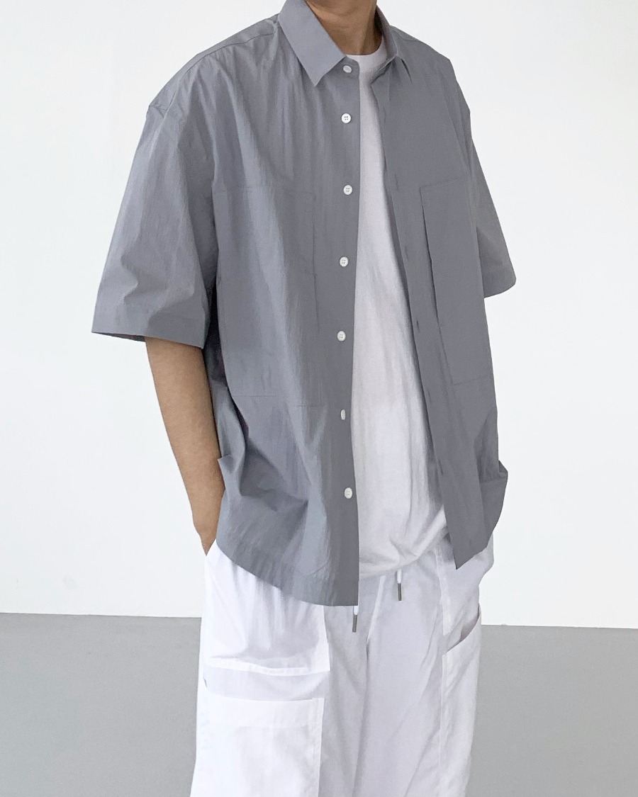 nylon pocket shirts (2color)