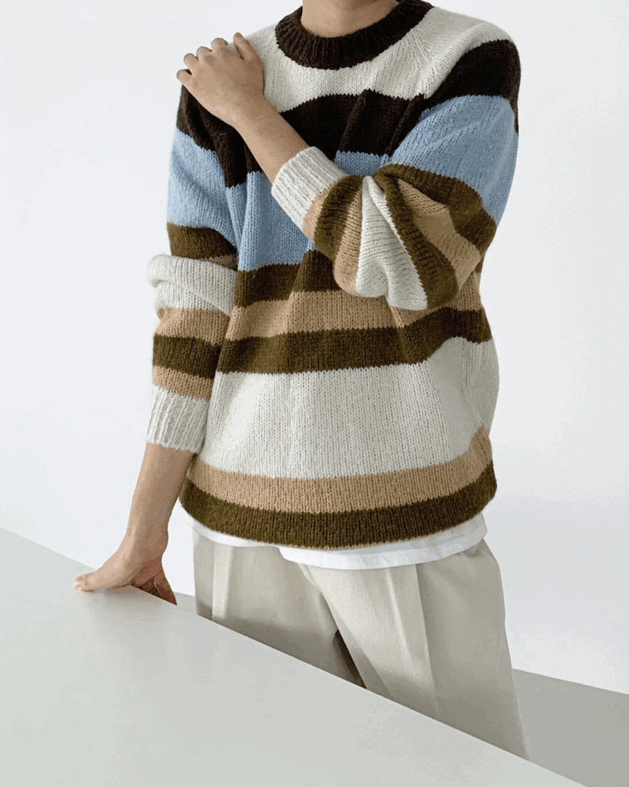 stripe alpaca knit (3color)