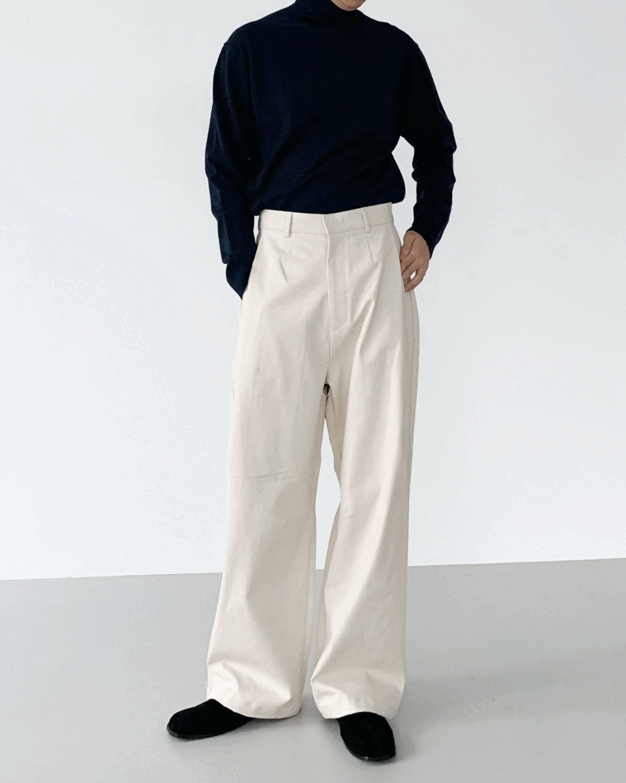 may wide cotton pants (2color)