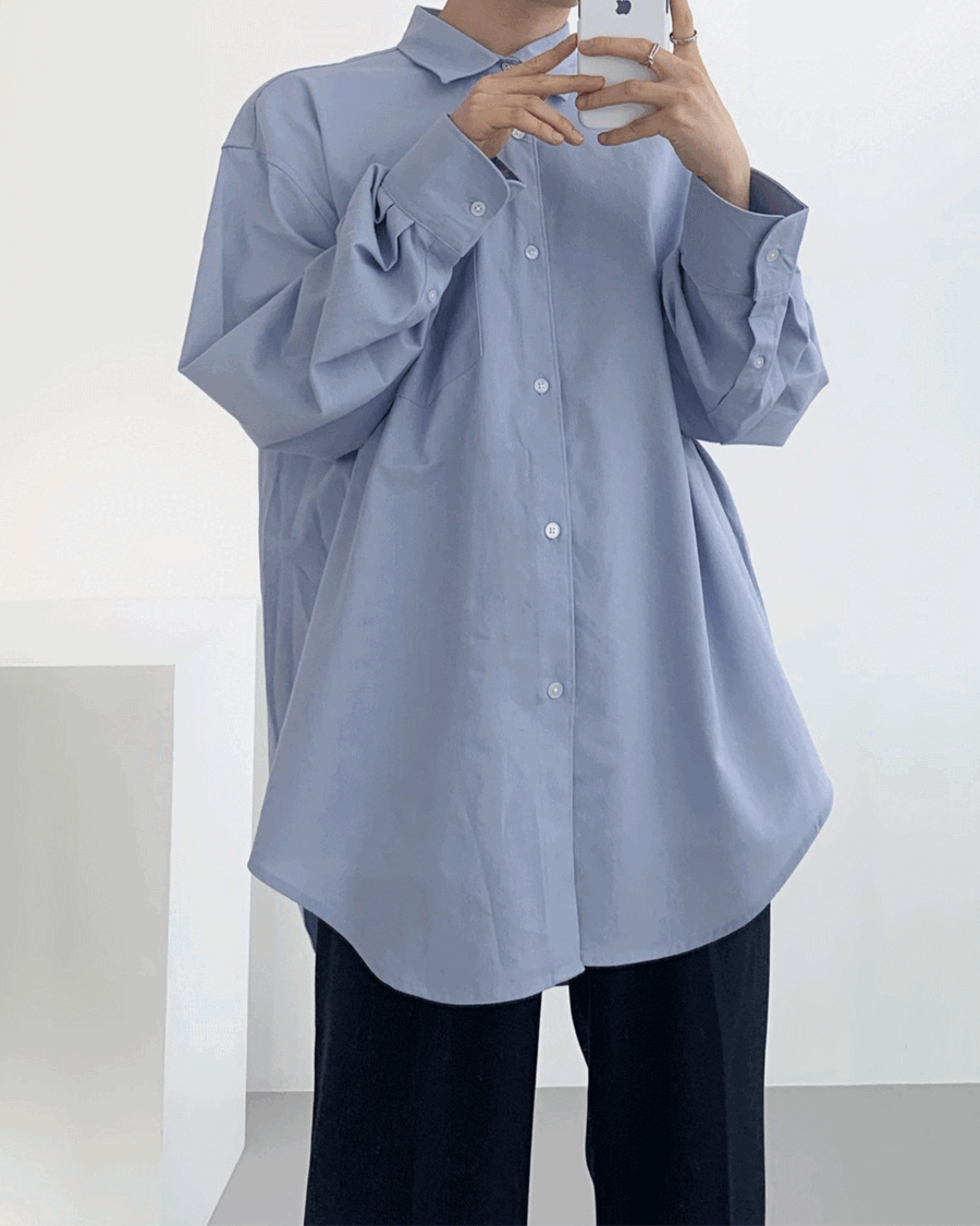 over fit cotton shirt (3color)
