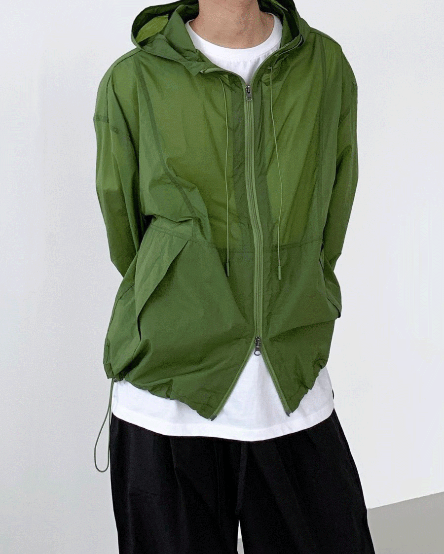 nylon hoody jacket (3color)