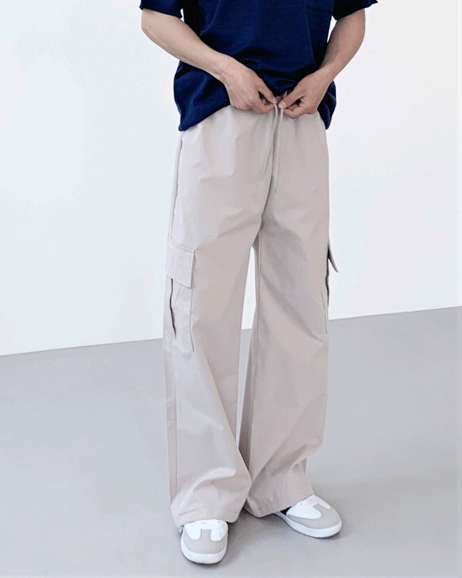 re cargo banding wide pants (5color)