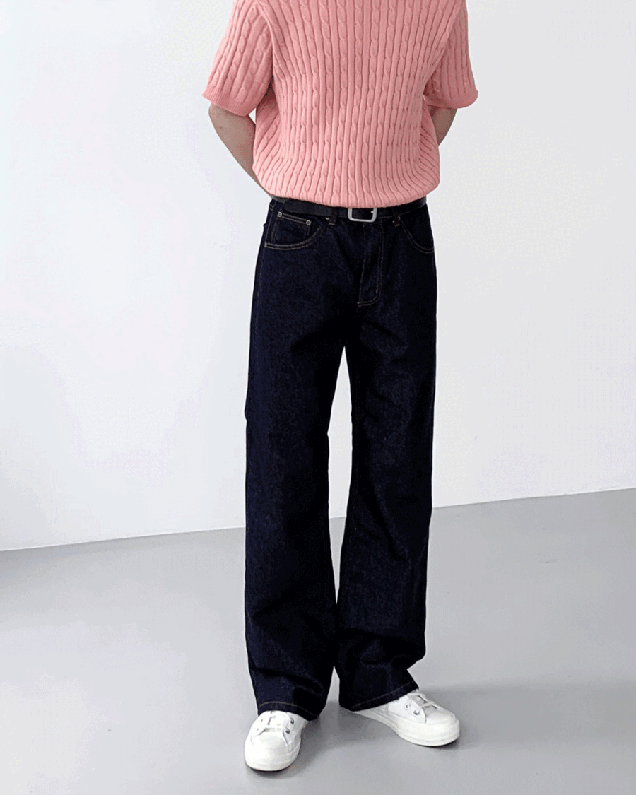 dail straight denim pants (2color)